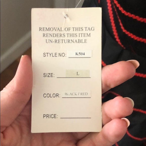 Unique Vintage Red & Black Pinup Dress NWT - Picture 6 of 10